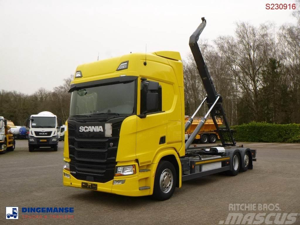 Scania R450 6x2 Euro 6C + Retarder + Meiller container ho Hook lift trucks