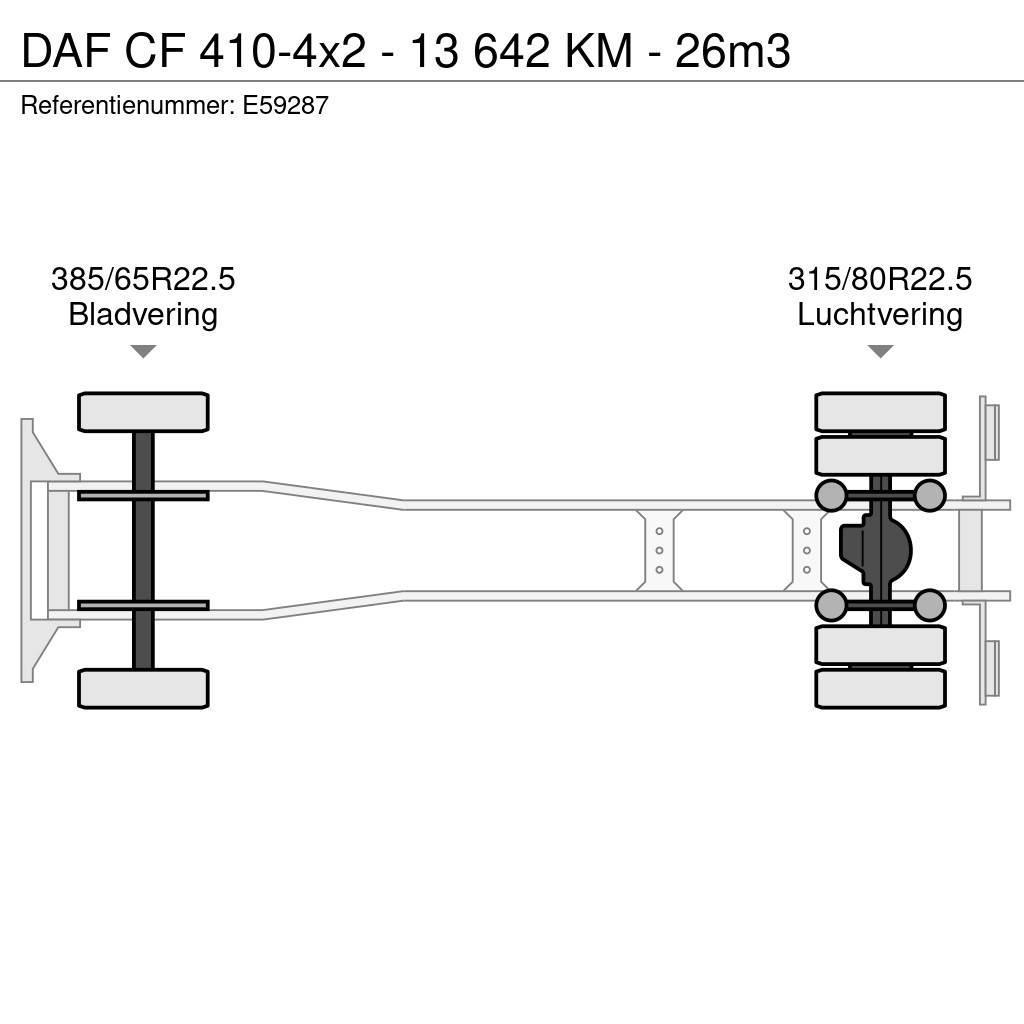 DAF CF 410-4x2 - 13 642 KM - 26m3 Tipper trucks