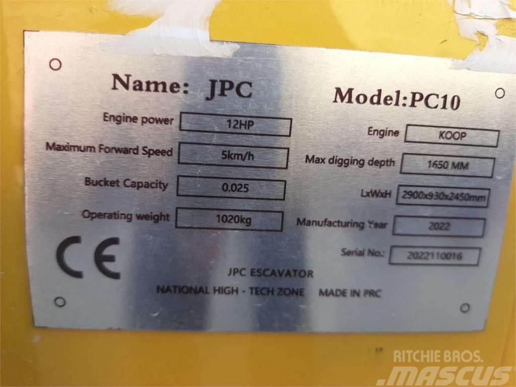 JPC PC-10 Mini excavators < 7t (Mini diggers)