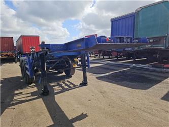 Renders 2 axle 20 ft container chassis steel springs bpw d