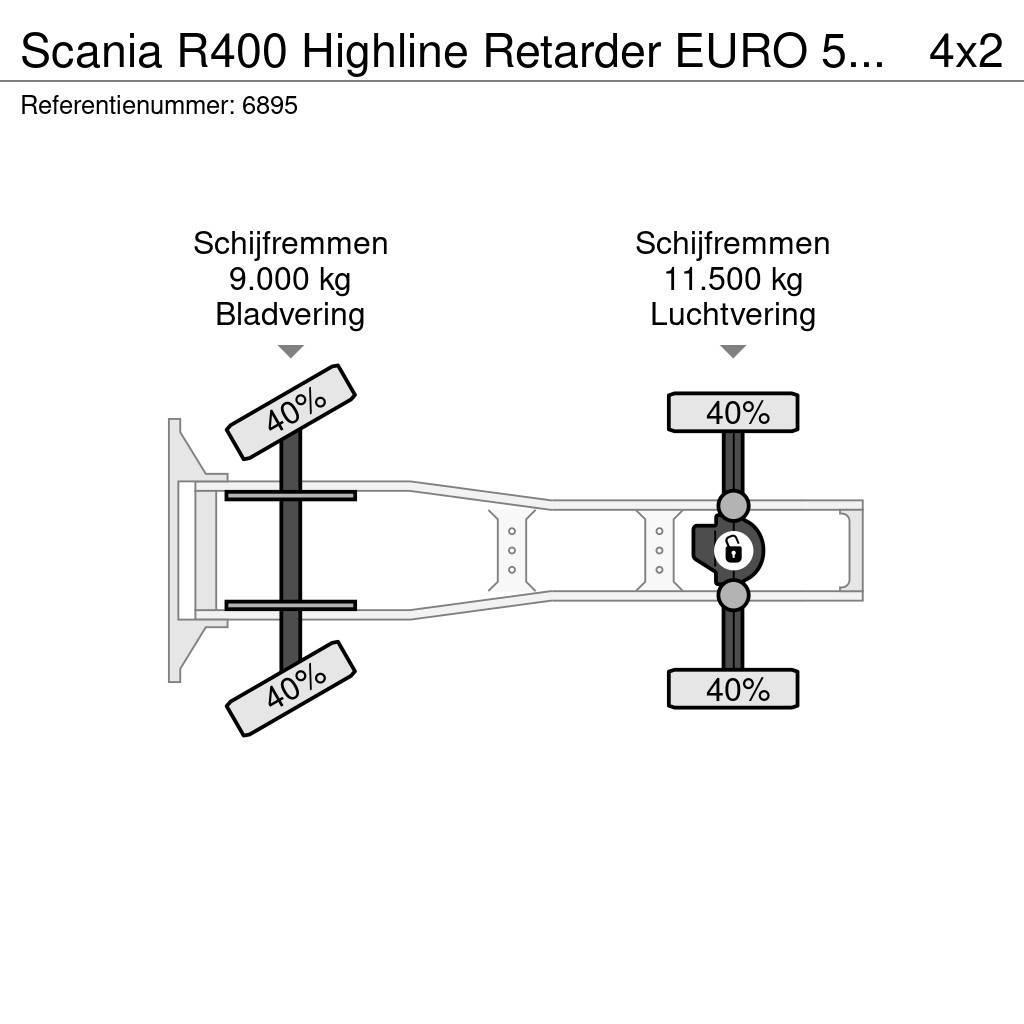 Scania R400 Highline Retarder EURO 5 NL Truck Tractor Units