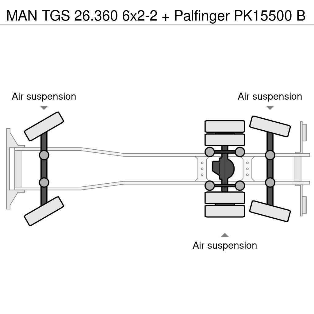 MAN TGS 26.360 6x2-2 + Palfinger PK15500 B All terrain cranes
