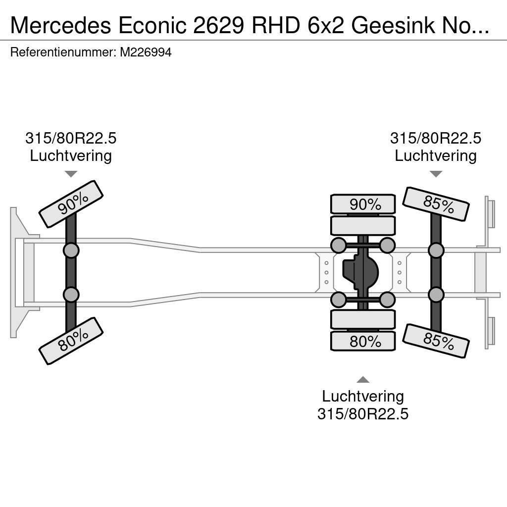 Mercedes-Benz Econic 2629 RHD 6x2 Geesink Norba refuse truck Waste trucks