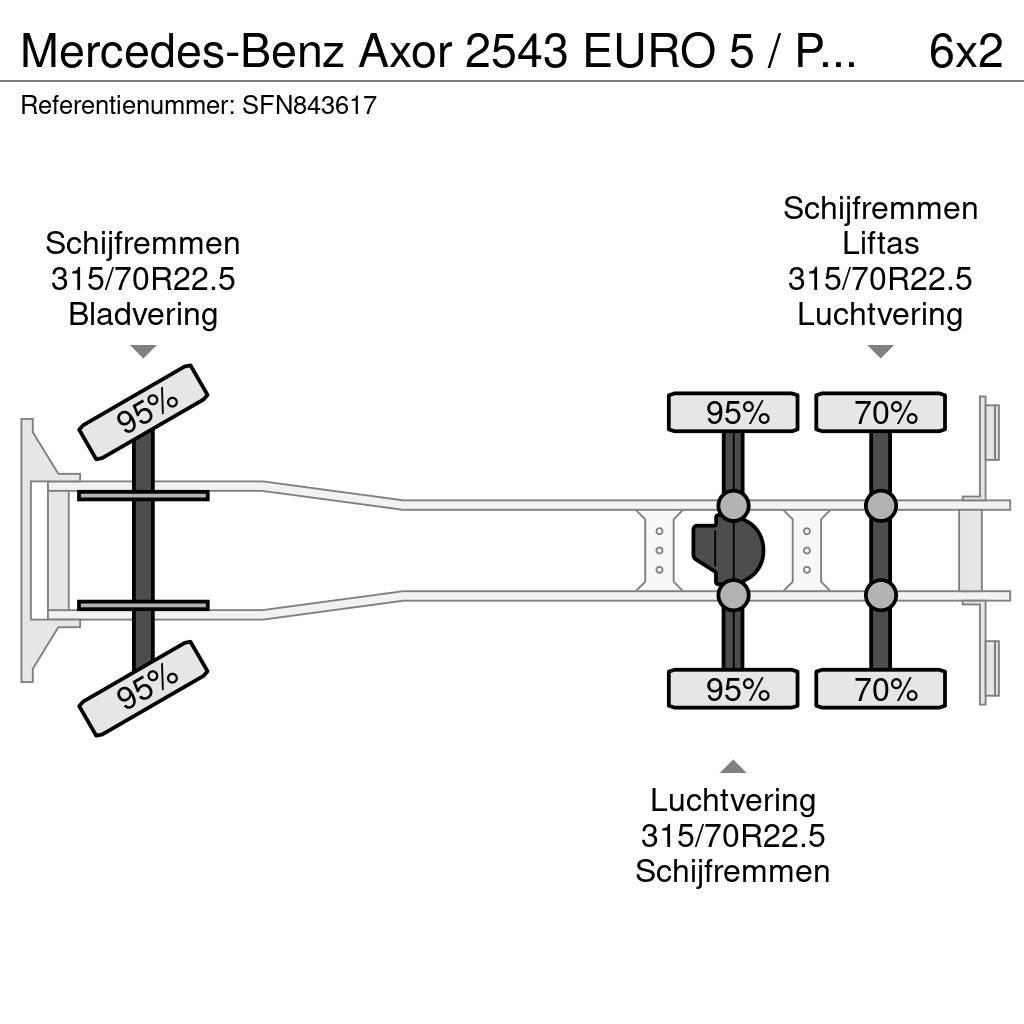 Mercedes-Benz Axor 2543 EURO 5 / PTO / AIRCO / EPS 3 PEDALEN / L Hook lift trucks