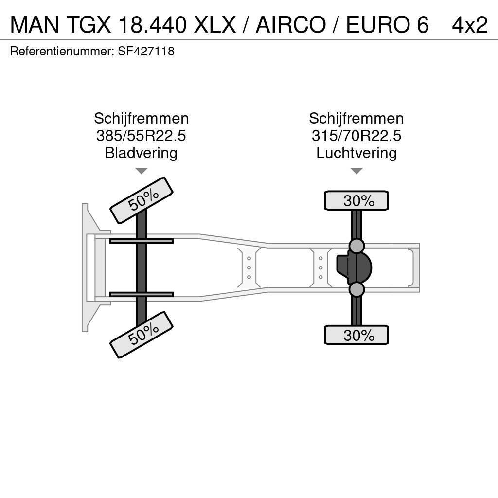 MAN TGX 18.440 XLX / AIRCO / EURO 6 Tractor Units