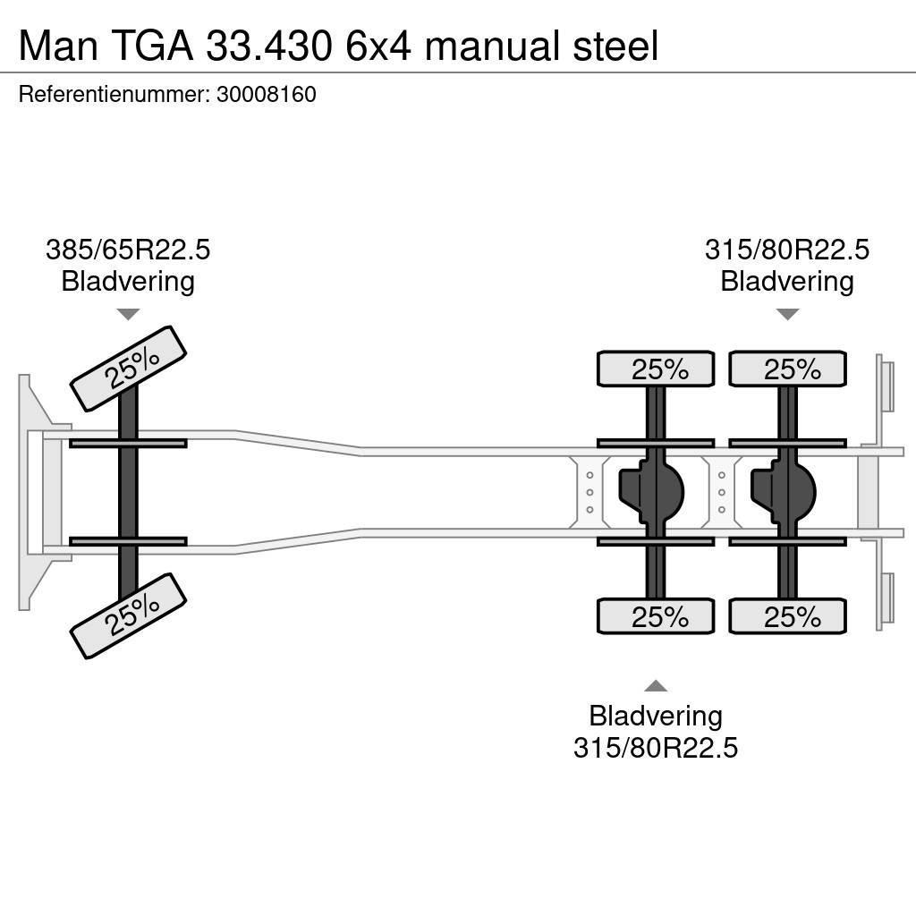 MAN TGA 33.430 6x4 manual steel Tipper trucks