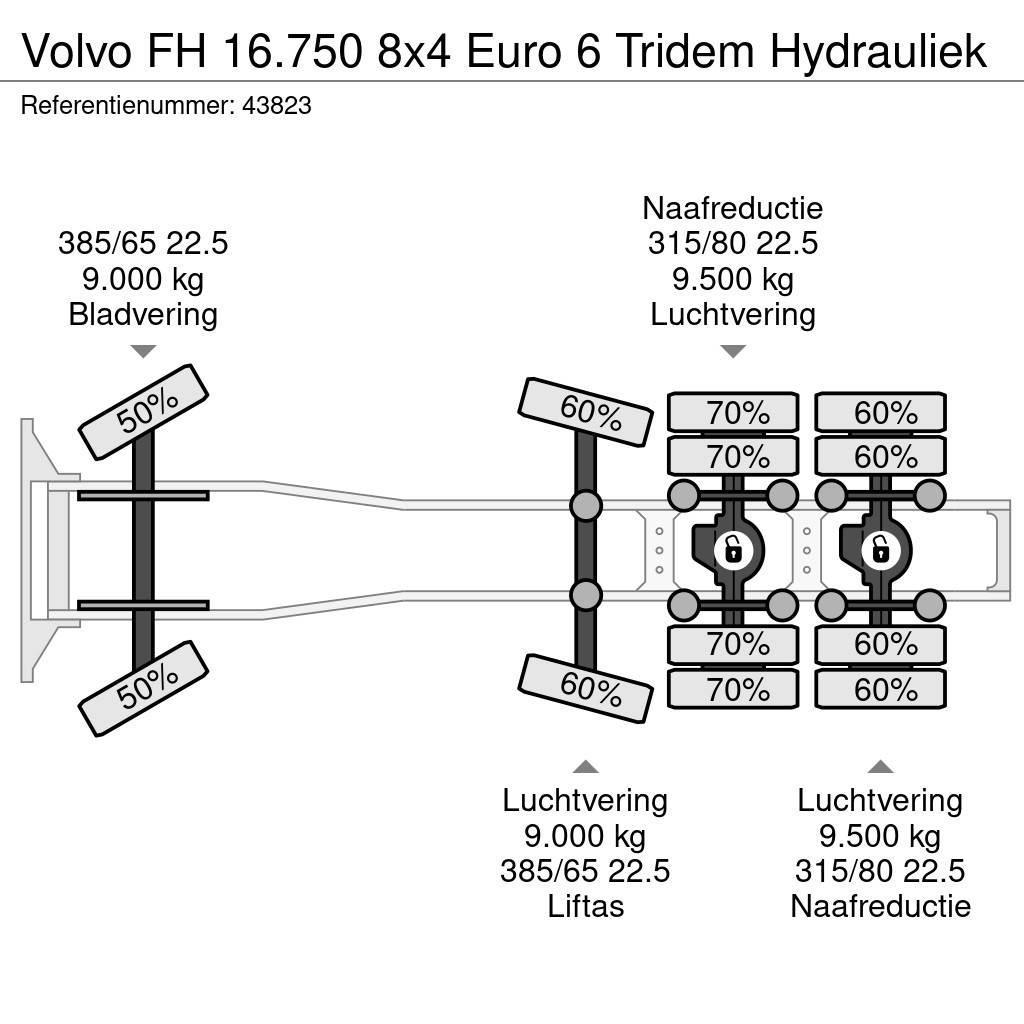 Volvo FH 16.750 8x4 Euro 6 Tridem Hydrauliek Tractor Units