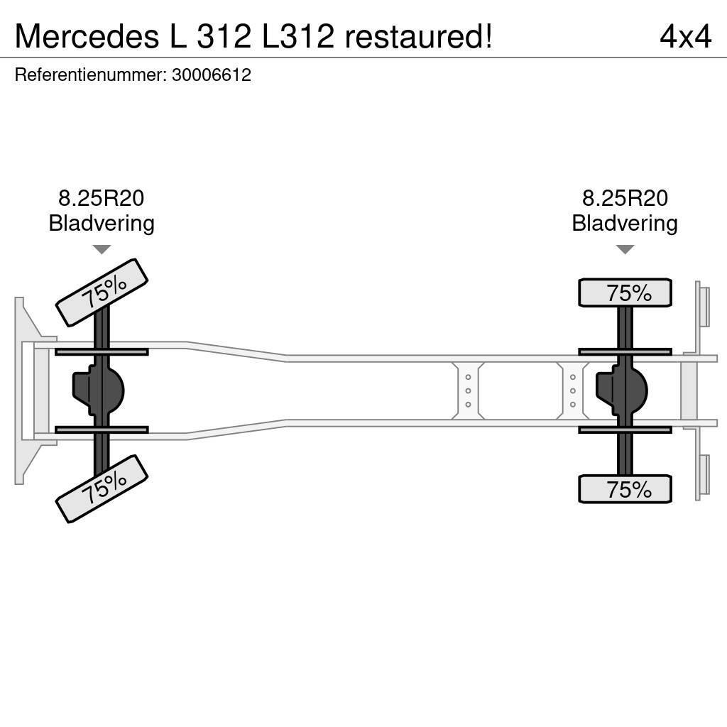 Mercedes-Benz L 312 L312 restaured! Chassis Cab trucks