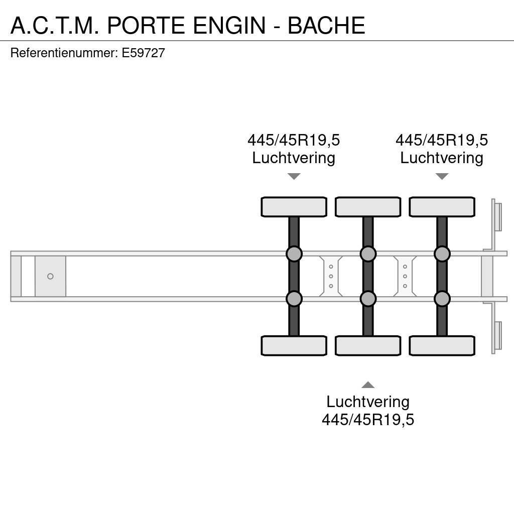  A.C.T.M. PORTE ENGIN - BACHE Low loader-semi-trailers