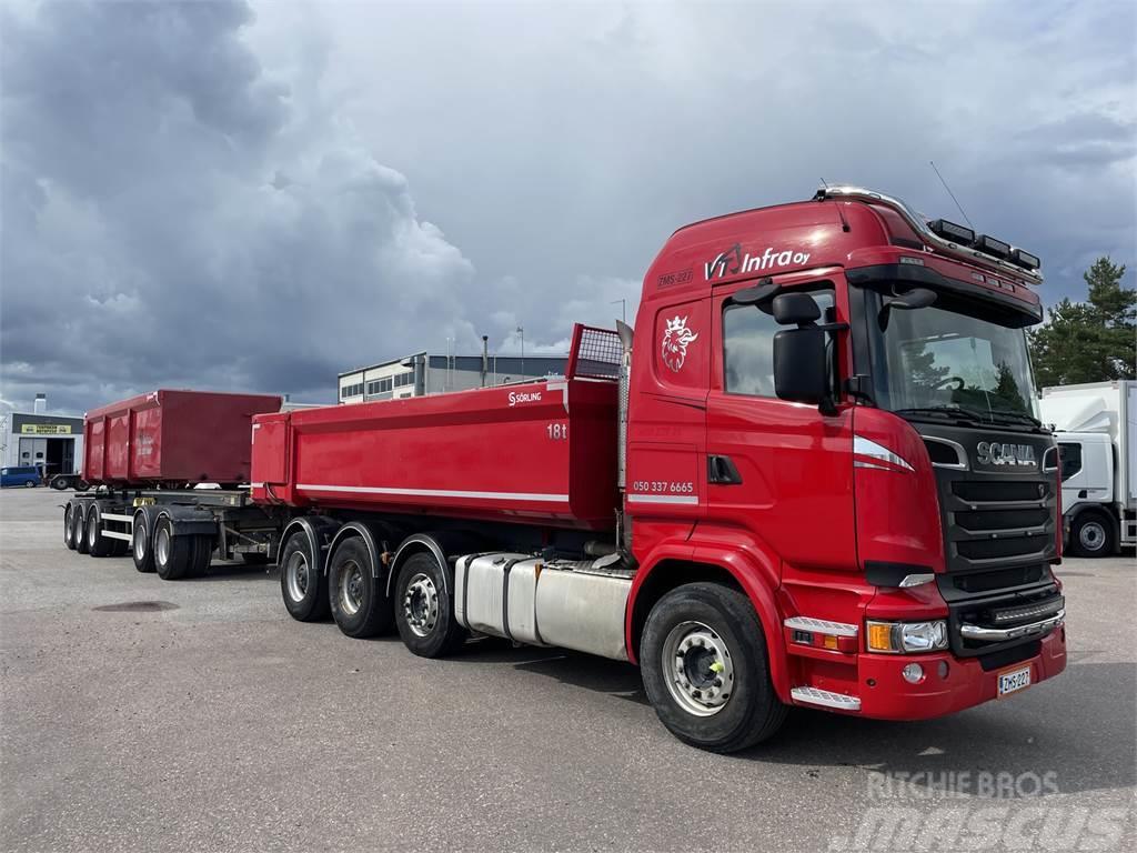 Scania R730 8x4, 76 tonninen automaattikas.yhdistelmä Tipper trucks