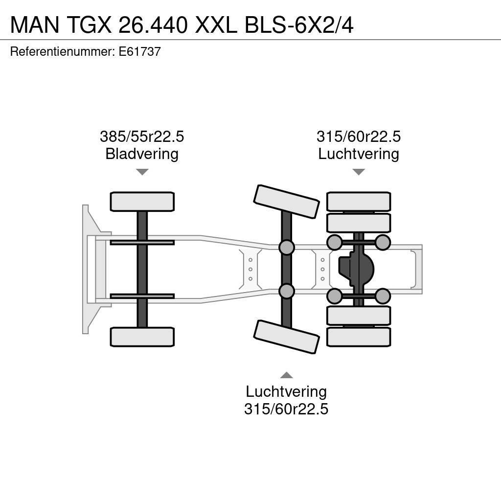 MAN TGX 26.440 XXL BLS-6X2/4 Tractor Units