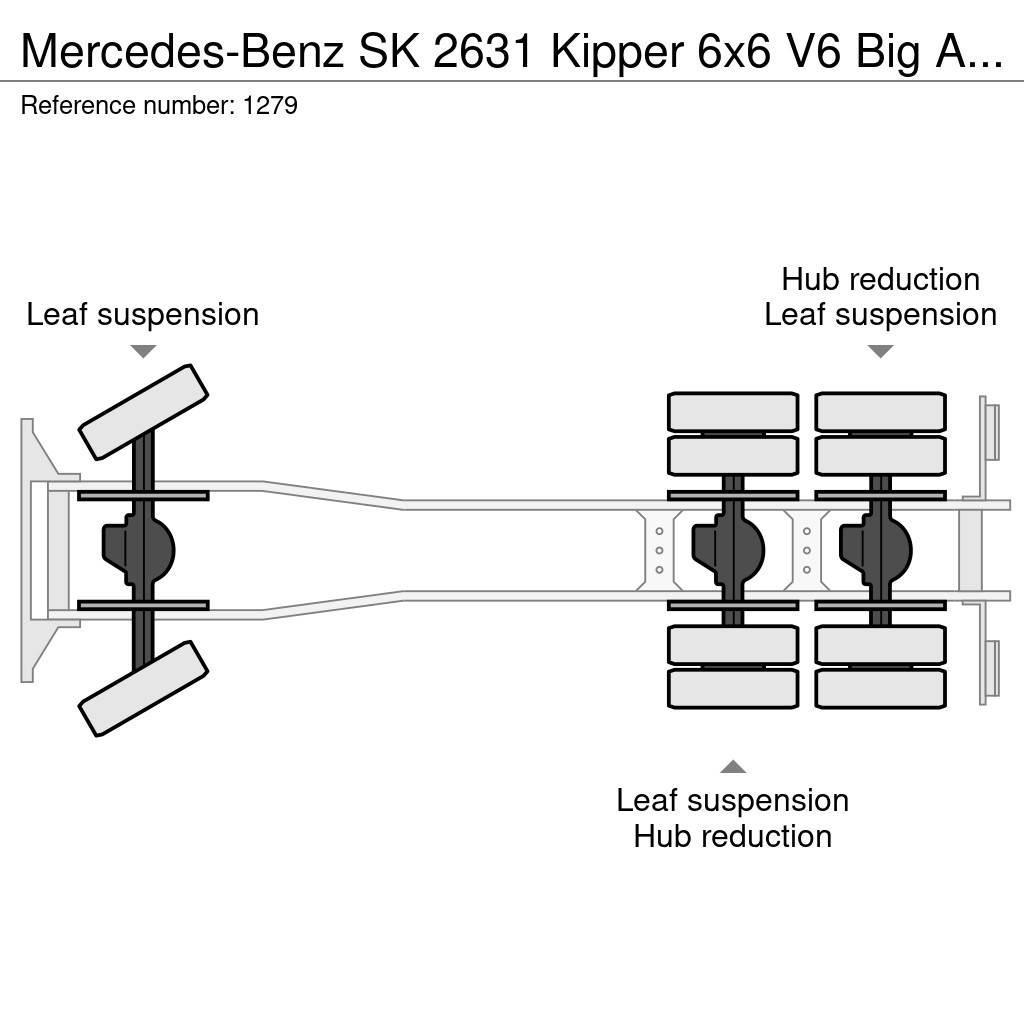 Mercedes-Benz SK 2631 Kipper 6x6 V6 Big Axle's Auxilery Top Cond Tipper trucks