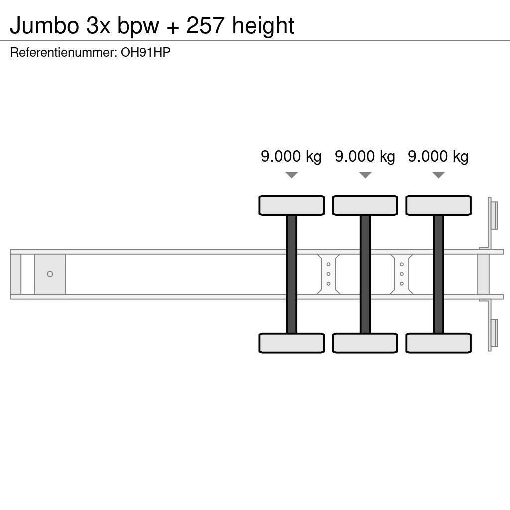 Jumbo 3x bpw + 257 height Curtainsider semi-trailers