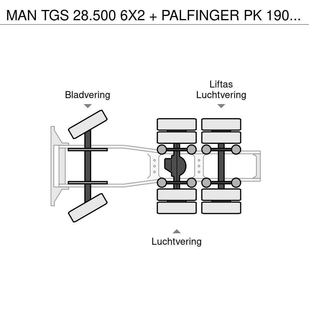 MAN TGS 28.500 6X2 + PALFINGER PK 19001 / REMOTE CONTR Tractor Units