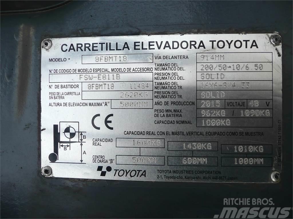 Toyota 8FBMT18 Electric forklift trucks