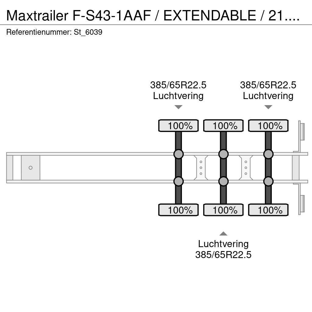 MAX Trailer F-S43-1AAF / EXTENDABLE / 21.10 mtr / TE KOOP - TE Other semi-trailers