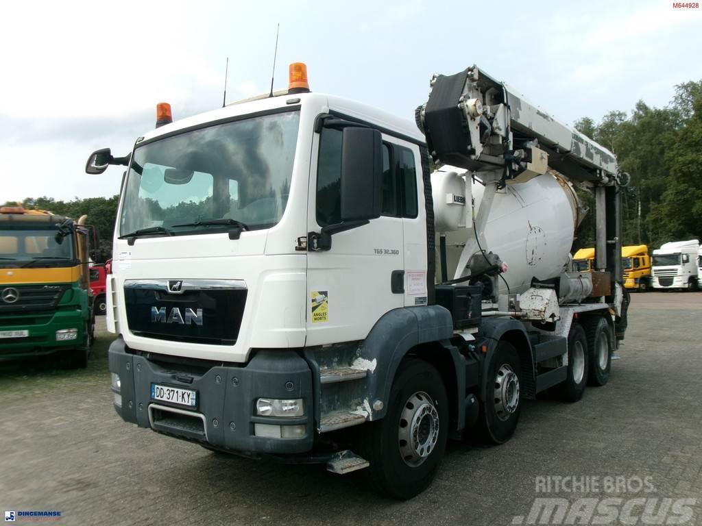 MAN TGS 32.360 8X4 Euro 6 Liebherr concrete mixer 8 m3 Concrete trucks