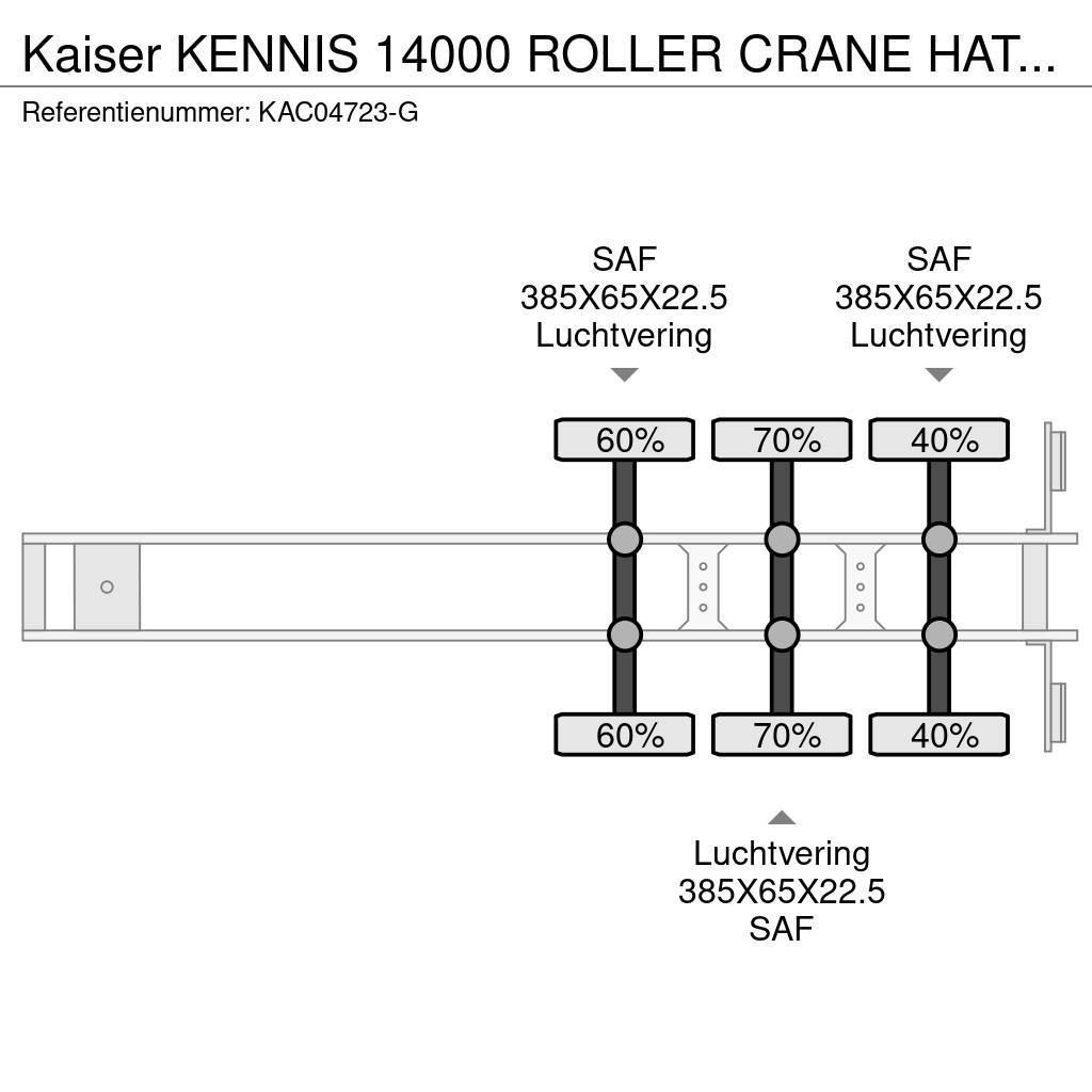Kaiser KENNIS 14000 ROLLER CRANE HATZ ENGINE Flatbed/Dropside semi-trailers