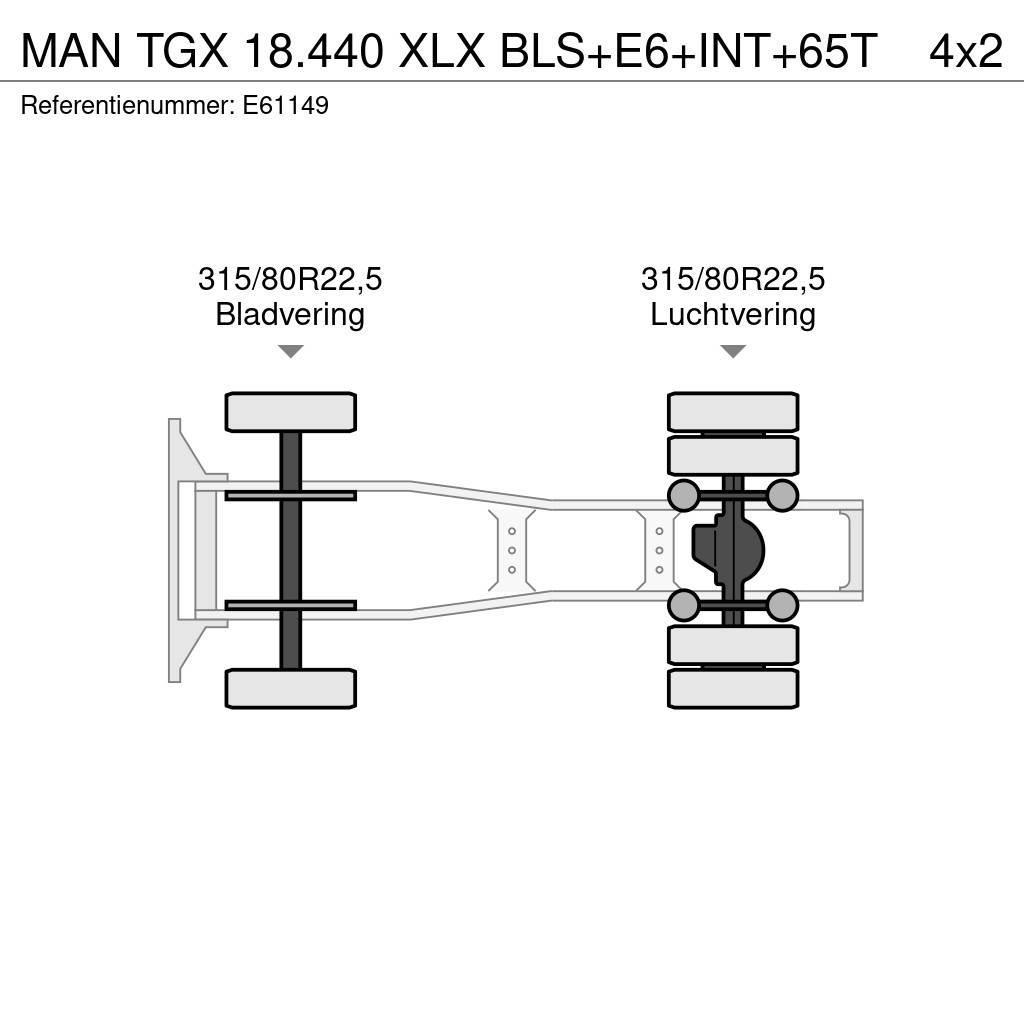 MAN TGX 18.440 XLX BLS+E6+INT+65T Tractor Units
