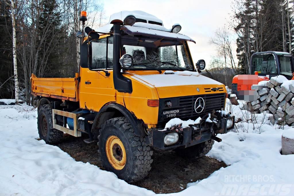 Mercedes-Benz UNIMOG U1450 *4x4 *MANUAL *FULL STEEL *DUMPER *VID Tipper trucks