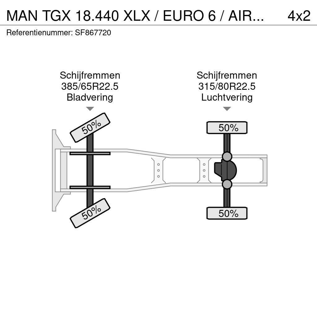 MAN TGX 18.440 XLX / EURO 6 / AIRCO / PTO Tractor Units