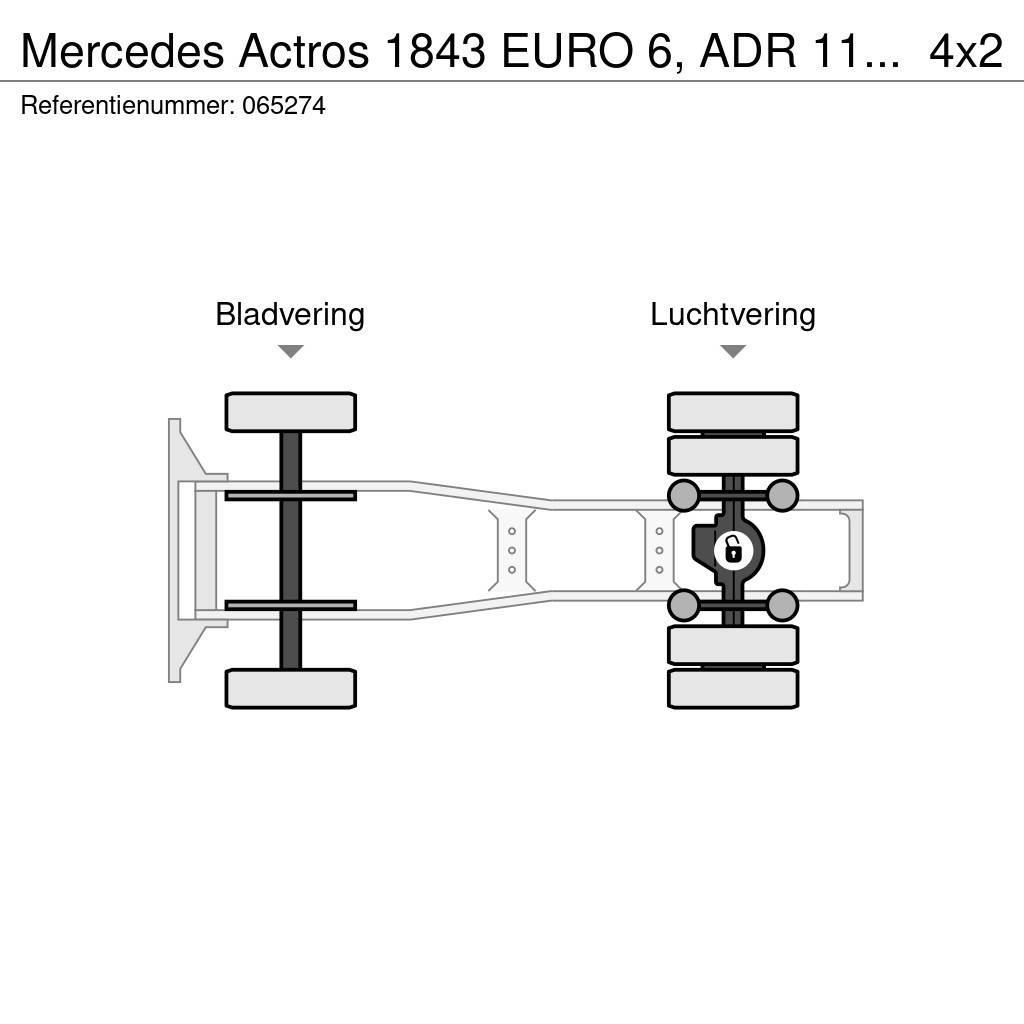 Mercedes-Benz Actros 1843 EURO 6, ADR 11 08 2024, PTO Tractor Units