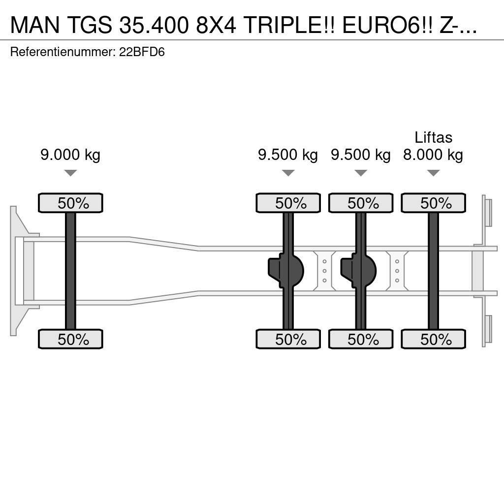 MAN TGS 35.400 8X4 TRIPLE!! EURO6!! Z-KRAAN/KIPPER!!TO Tipper trucks
