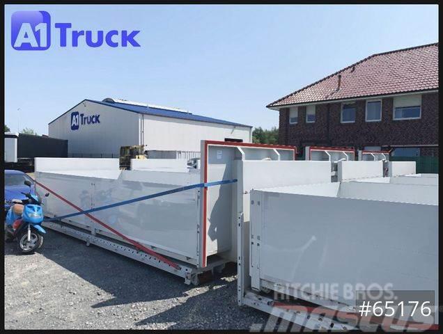 Hüffermann Abrollcontainer Baustoff Plattfrom unbenutzt. Skeletal trailers