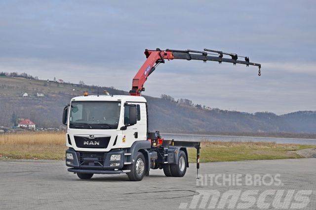MAN TGS 18.500 Sattelzugmaschine + KRAN /FUNK Crane trucks