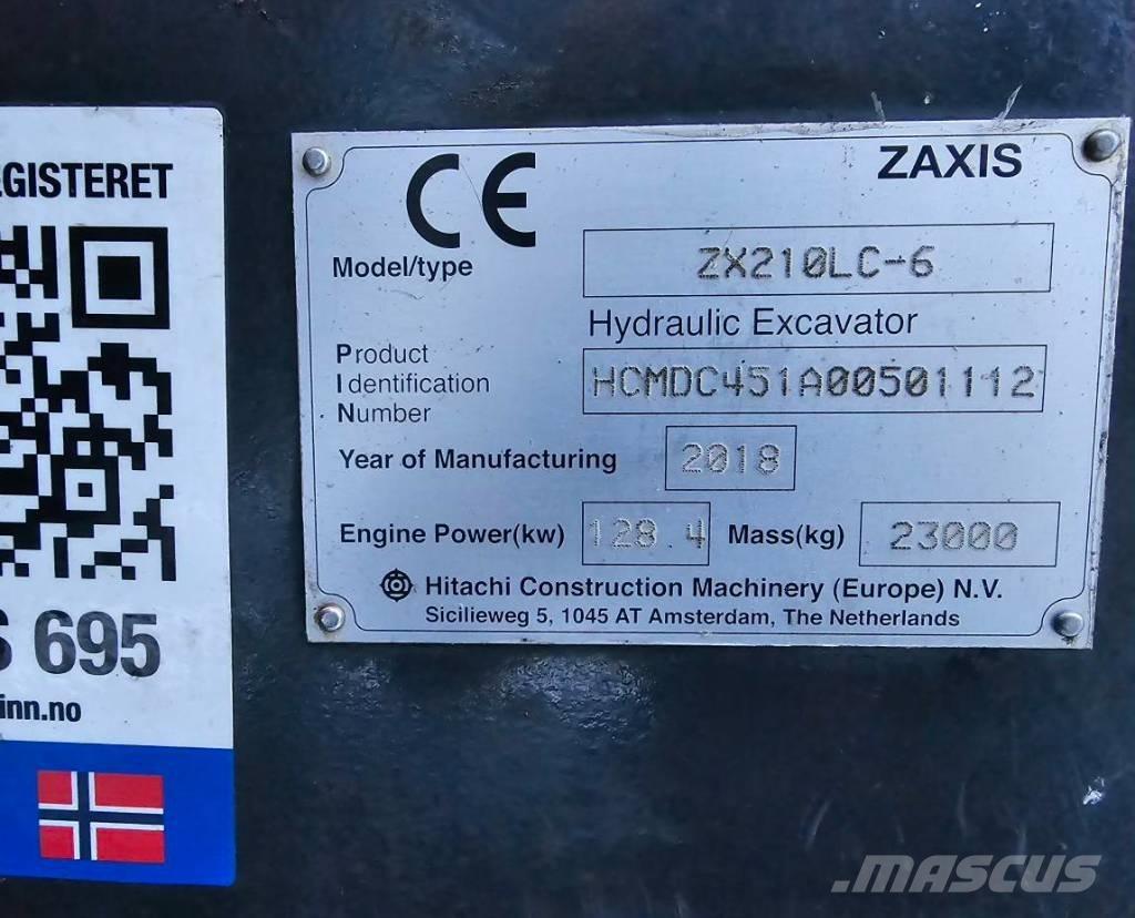 Hitachi ZX 210 LC-6 Crawler excavators