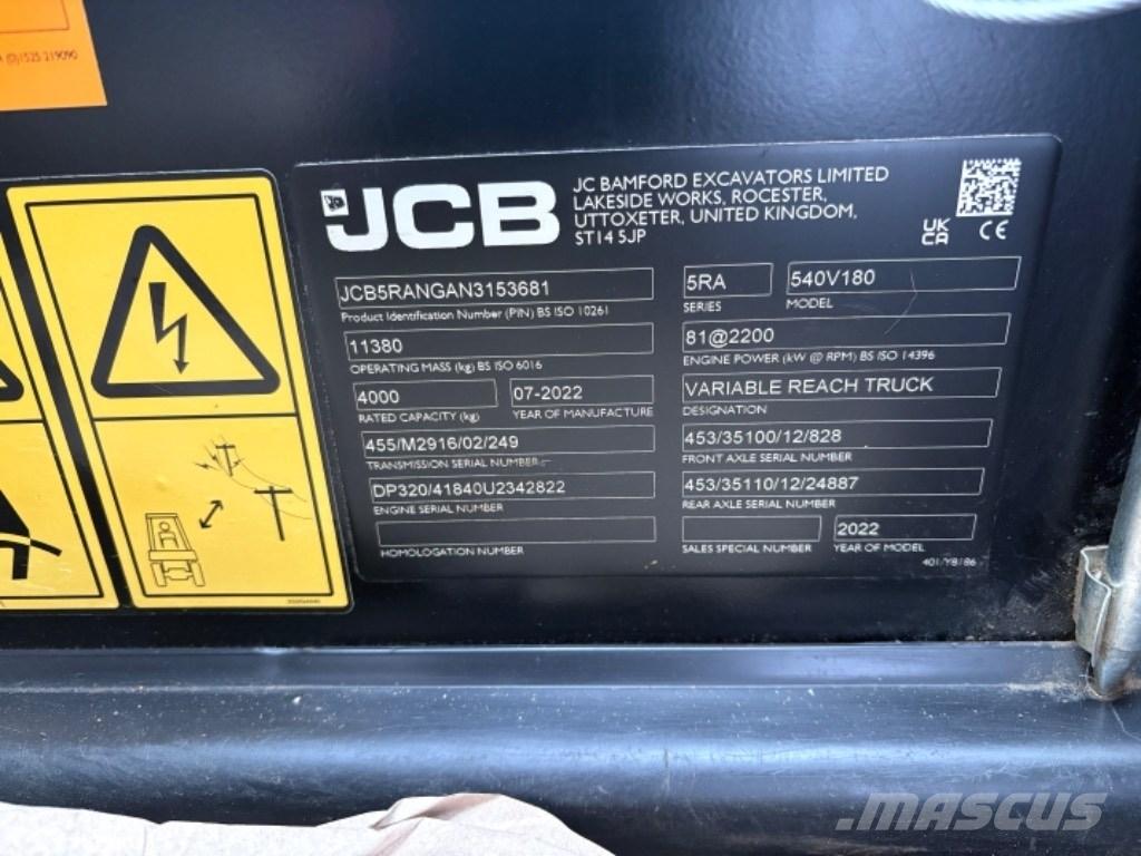 JCB 540-180 Telescopic handlers