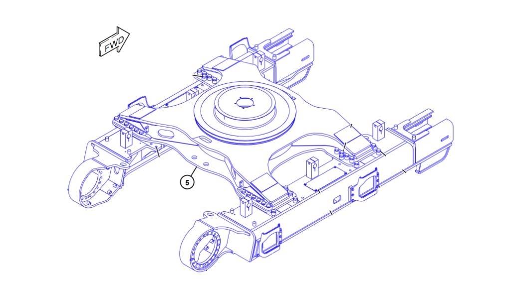 CAT 374 F L Chassis and suspension