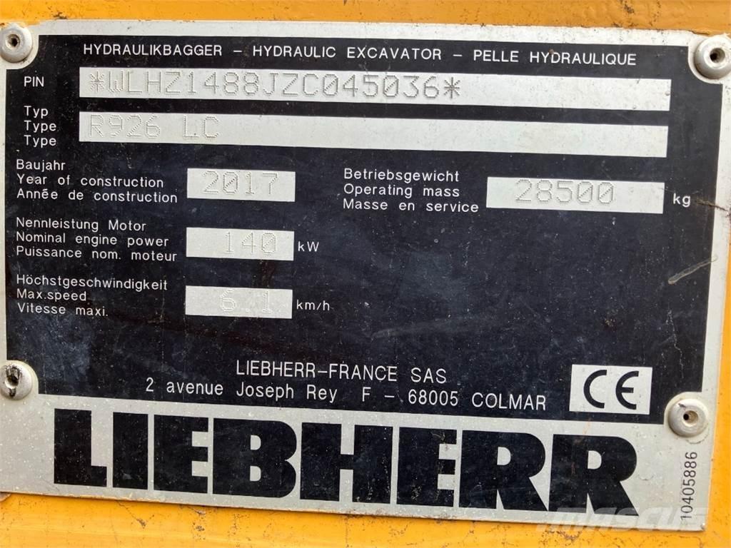Liebherr R926 Crawler excavators