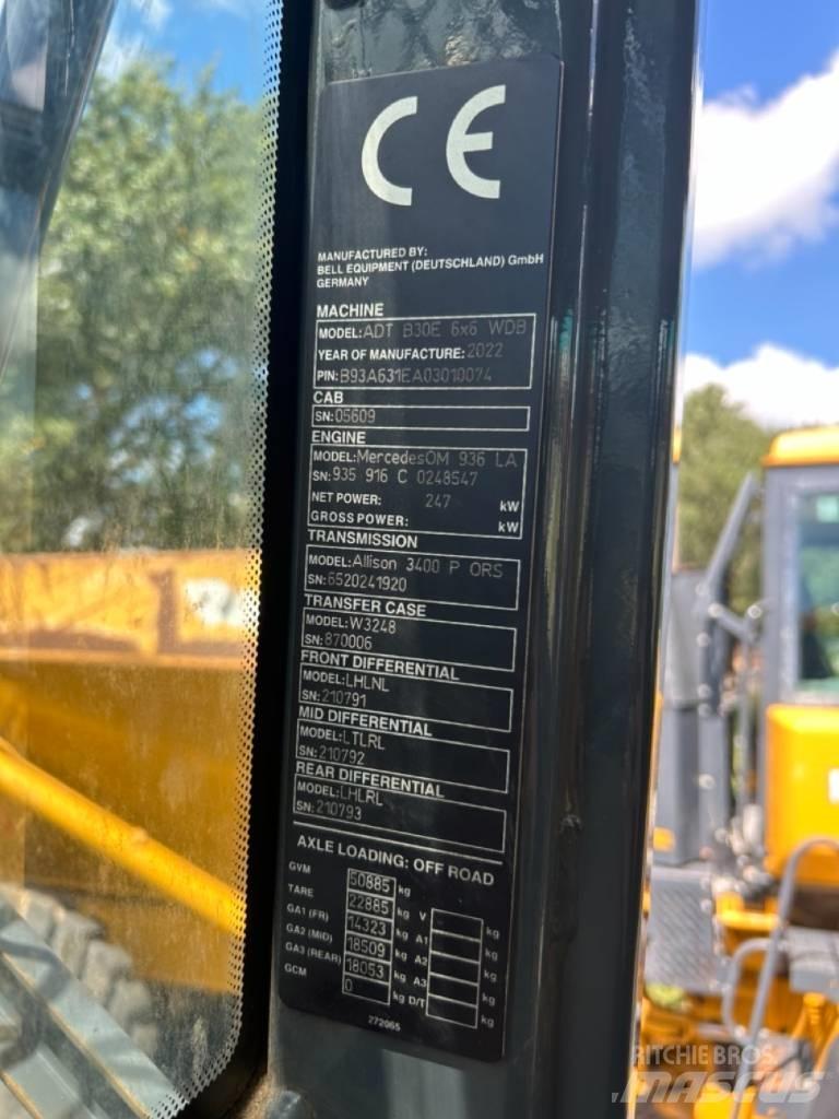 Bell B30E Articulated Dump Trucks (ADTs)