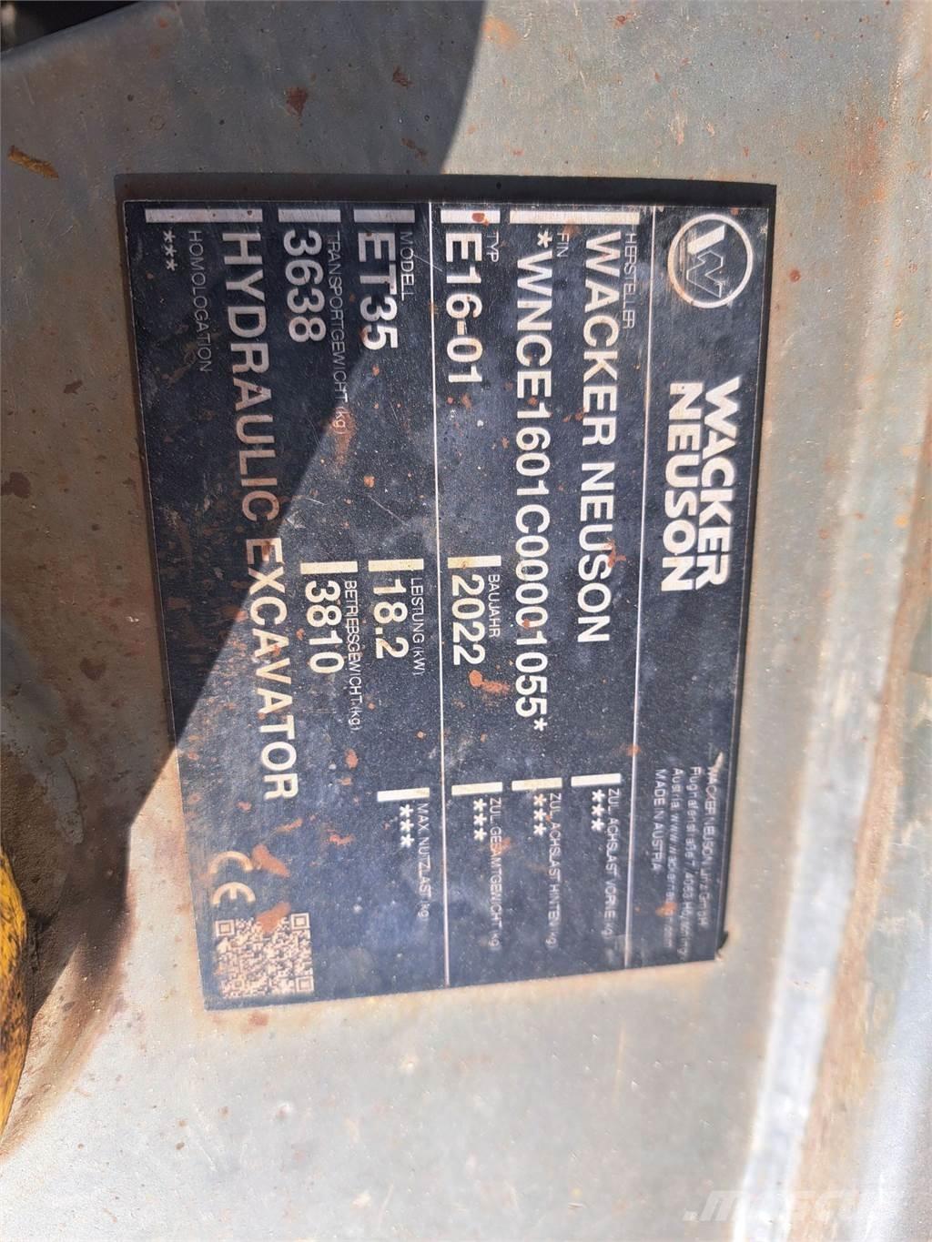 Wacker Neuson ET35 Crawler excavators