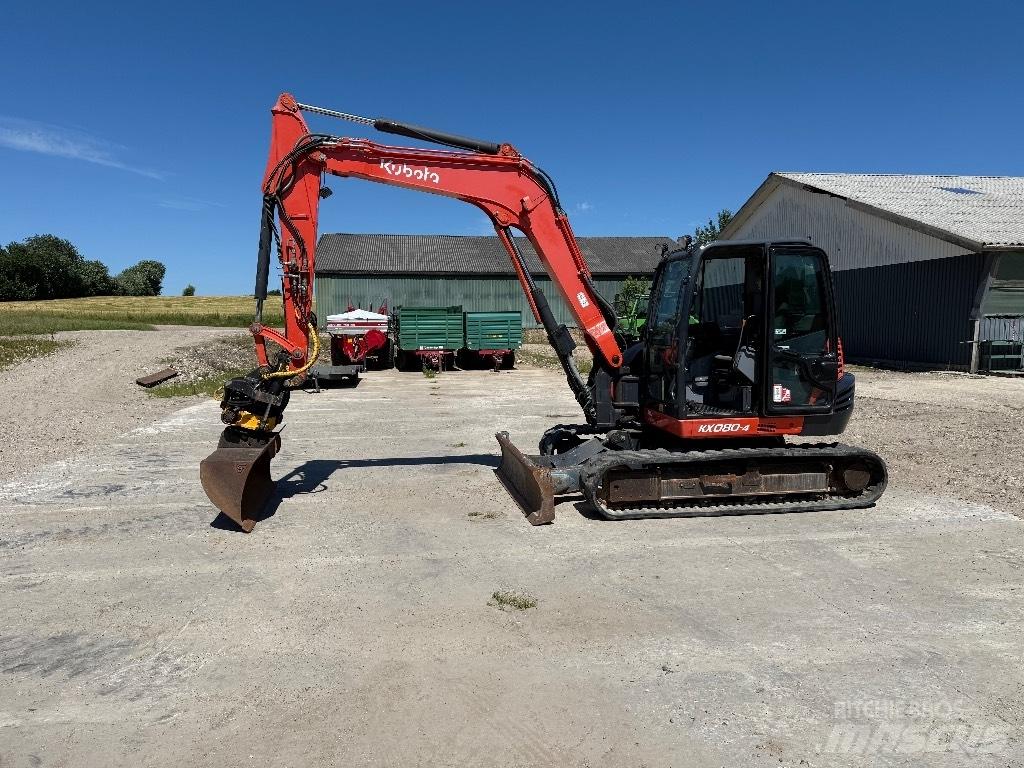 Kubota KX080-4 Midi excavators  7t - 12t