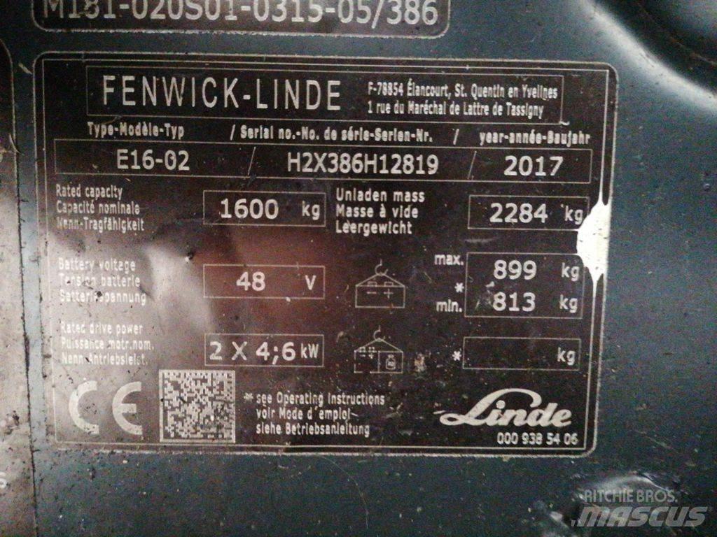Linde E16-02 Electric forklift trucks