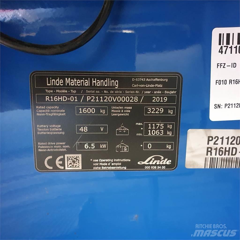 Linde R16HD Reach trucks