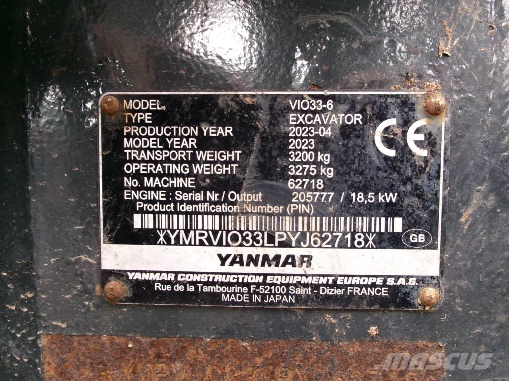 Yanmar Vio 33 Mini excavators < 7t (Mini diggers)