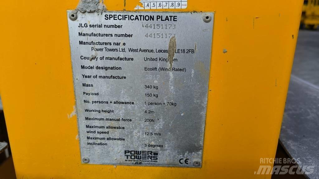JLG Ecolift Push around lifts
