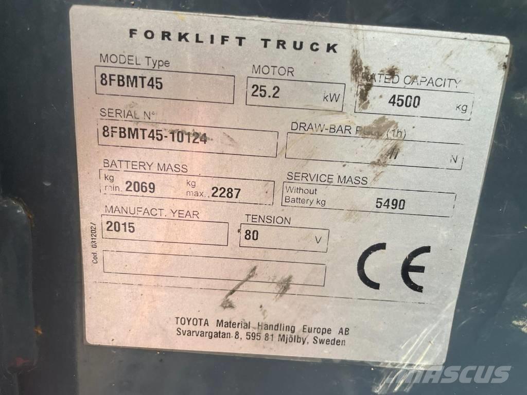 Toyota 8 FBMT 45 Electric forklift trucks