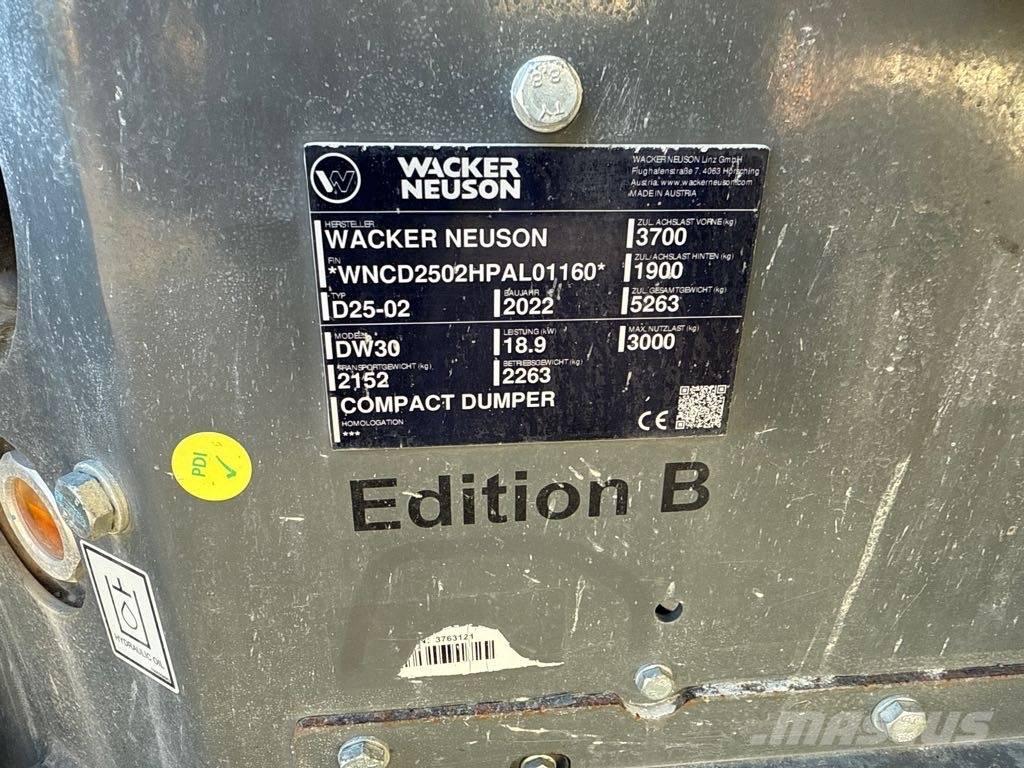 Wacker Neuson DW30 Site dumpers