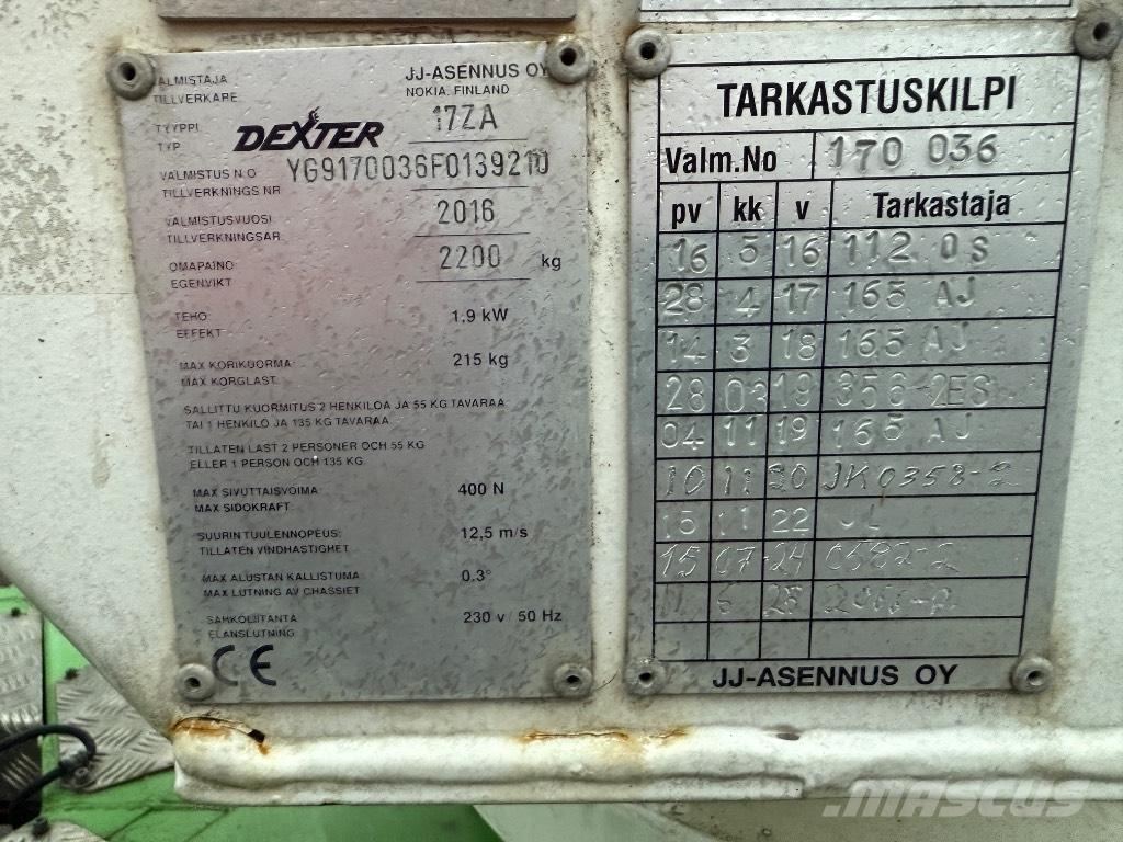 Dexter 17ZA Trailer mounted aerial platforms