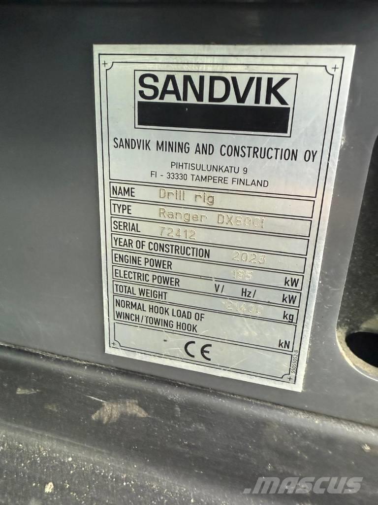 Sandvik DX 800I Surface drill rigs