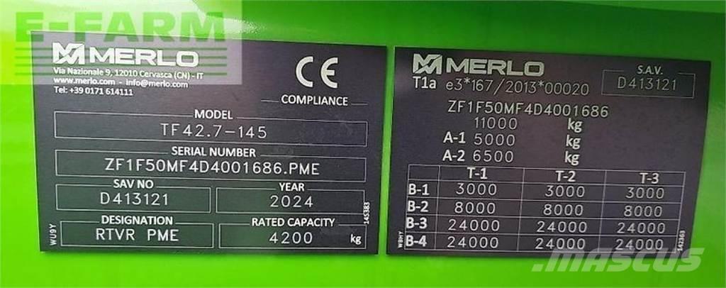 Merlo tf 42.7 - 145 Telehandlers for agriculture