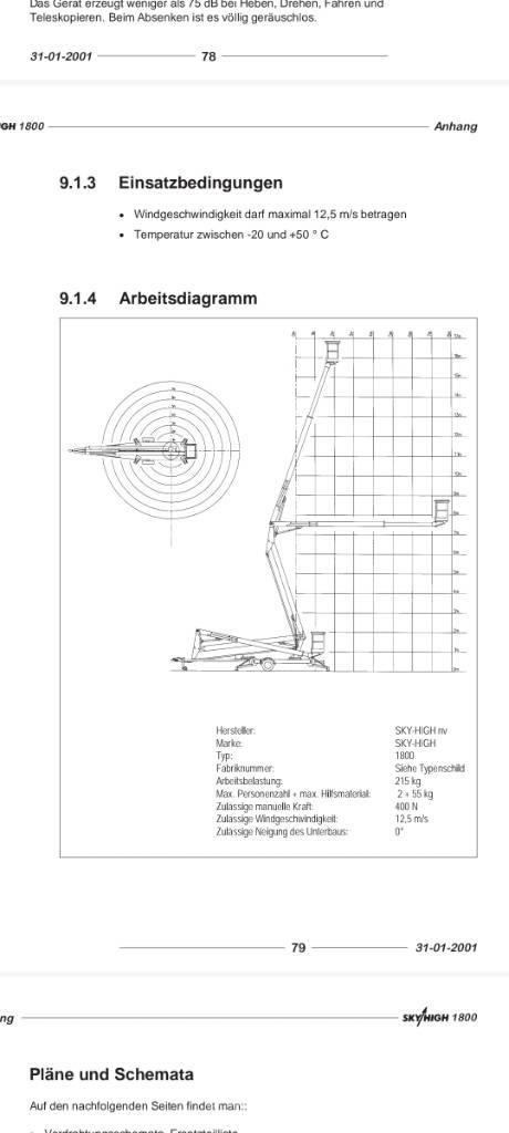 Sky High 1800 Trailer mounted aerial platforms