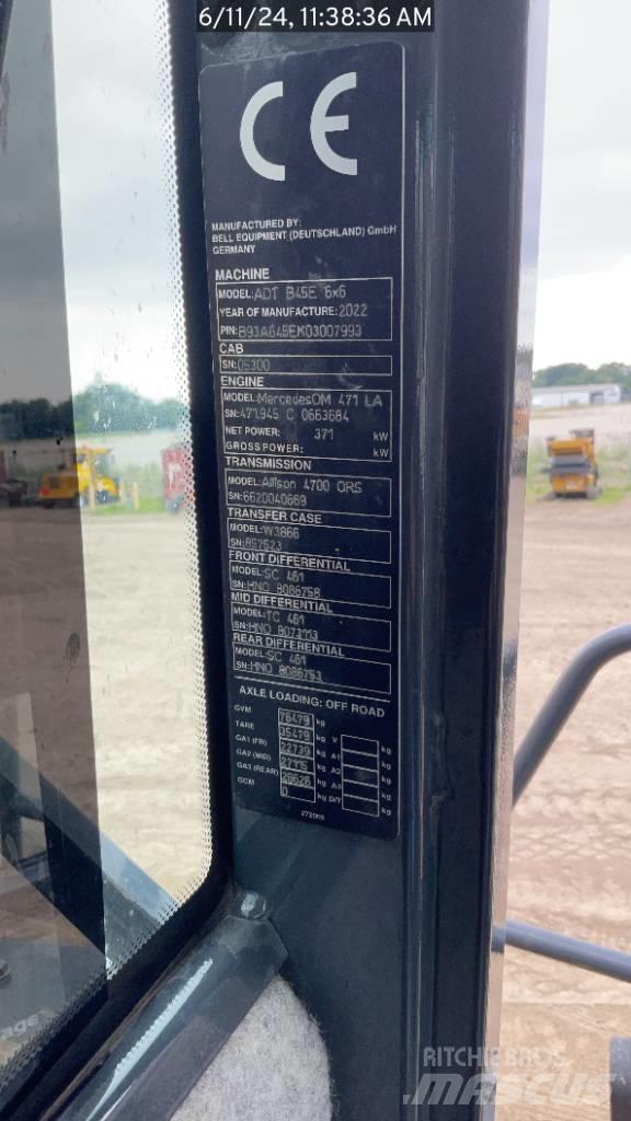 Bell B45E Articulated Dump Trucks (ADTs)