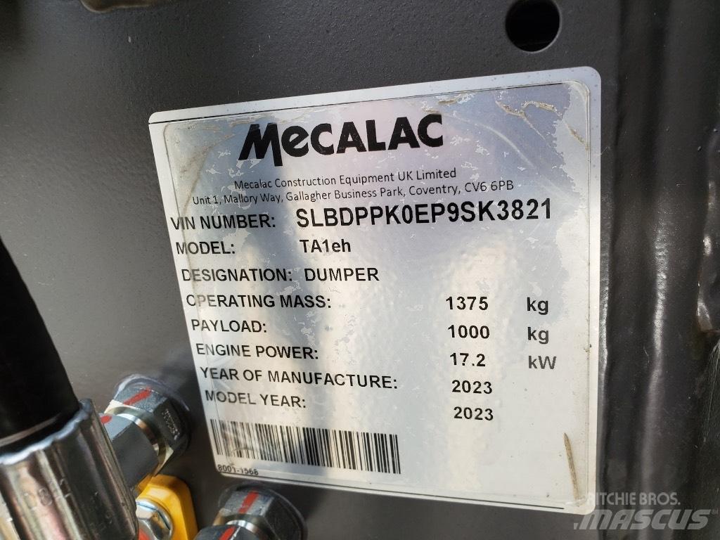 Mecalac TA1EH Site dumpers