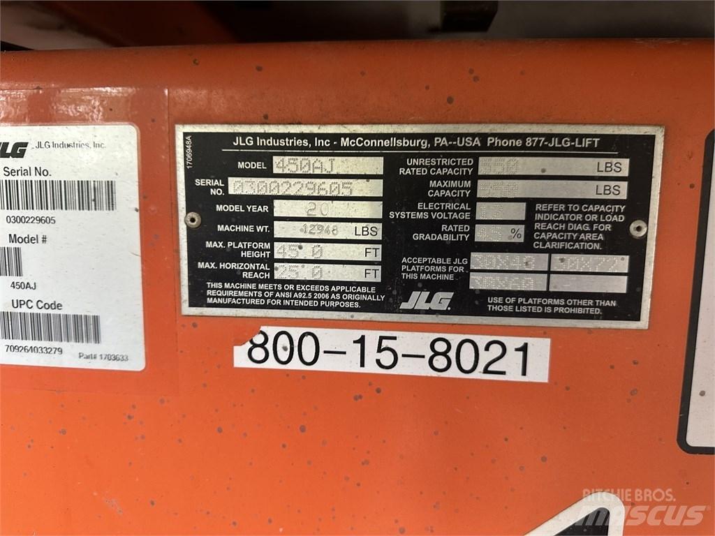 JLG 450 AJ Articulated boom lifts