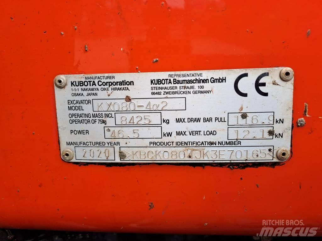 Kubota KX 080-4 Midi excavators  7t - 12t